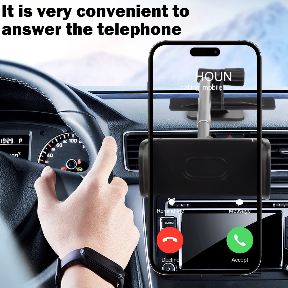 1pc Kaca Spion Ditarik Rotating Bracket360° Kualitas Tinggi Dudukan Ponsel 2warna Car Phone Holder Adjustable Handphone Car Mount