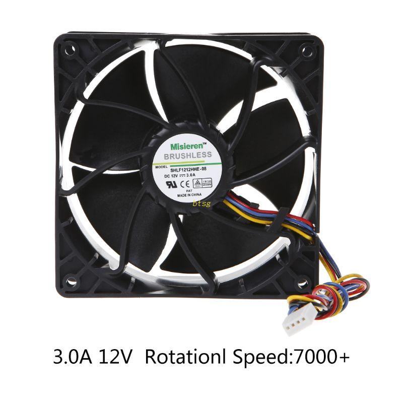 Bt SHLF1212HHE-08 CPU Cooling Fan 12038 4pin 4kabel PWM Kontrol Suhu Otomatis Server Pendingin Dengan Bearing