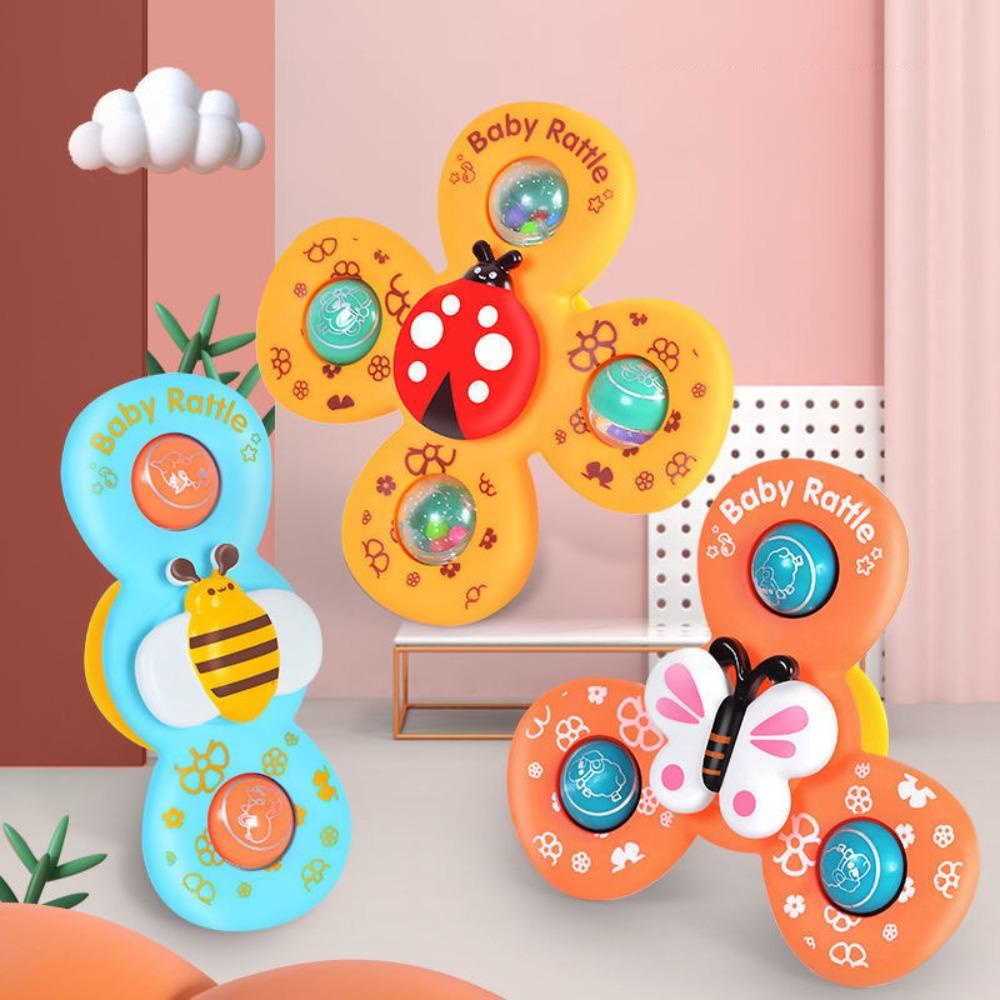 SKJK  Suction Cup Spinner Mainan Hadiah Ulang Tahun Kreatif Fidget Spinner Suction Toys Fidget toy Mainan Bayi Mandi Serangga Berputar Spinning Top