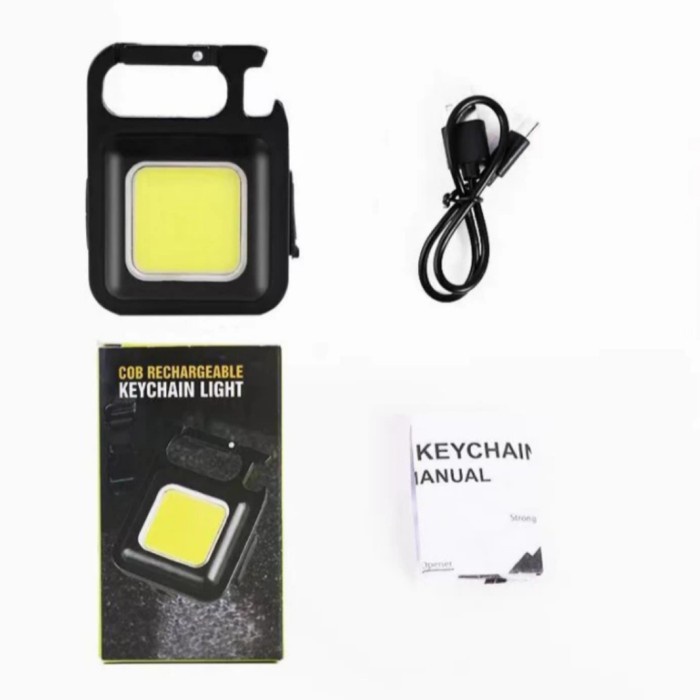 LAMPU MINI USB COB GANTUNGAN KUNCI CAMPING LED SENTER SUPER TERANG