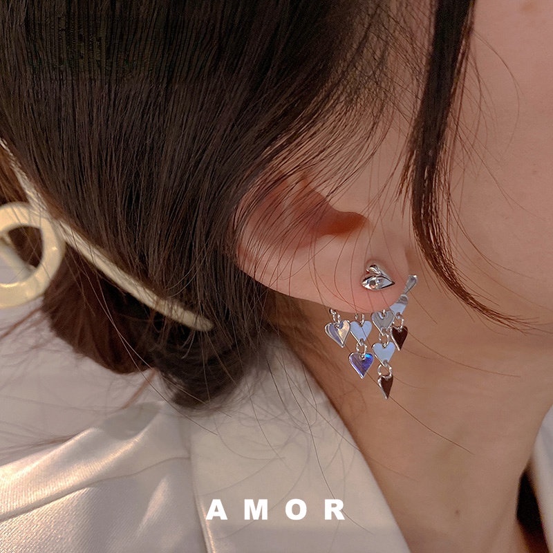 Anting Rumbai love Desain Niche Gaya Korea