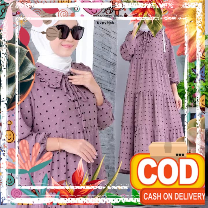 Kitty Dotty Dress Busui / Dress Cinkle Terbaru 2022 Midi Dress Dotty Gamis Home Dress Busui Katun Cr
