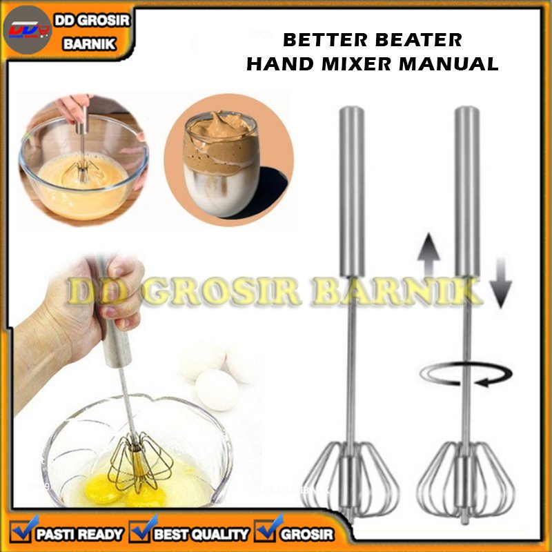 [DGB] HAND MIXER  MANUAL NALAT PENGADUK PENGOCOK KOCOKAN KUE TELUR STAINLESS