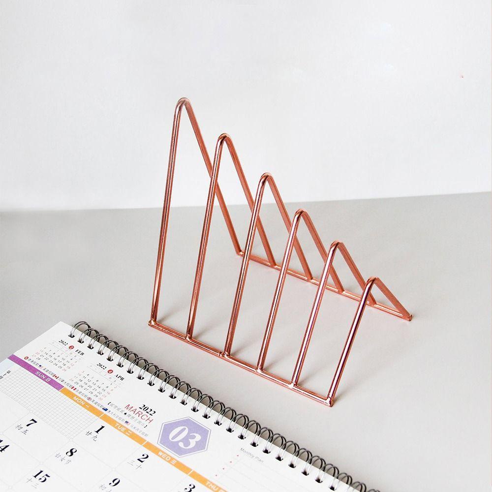 Mxbeauty Triangle Bookend Minimalism Hoom Room Magzine Holder Meja Penyimpanan Rak Buku Perlengkapan Kantor Sekolah Rak Rekam