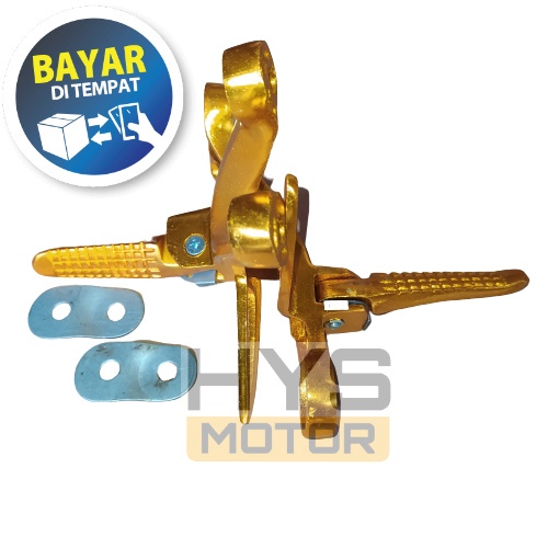 HYS Power Foot Step Pijakan Kaki Model Satria Fu Gantung - UNIVERSAL SEMUA MOTOR - GOLD