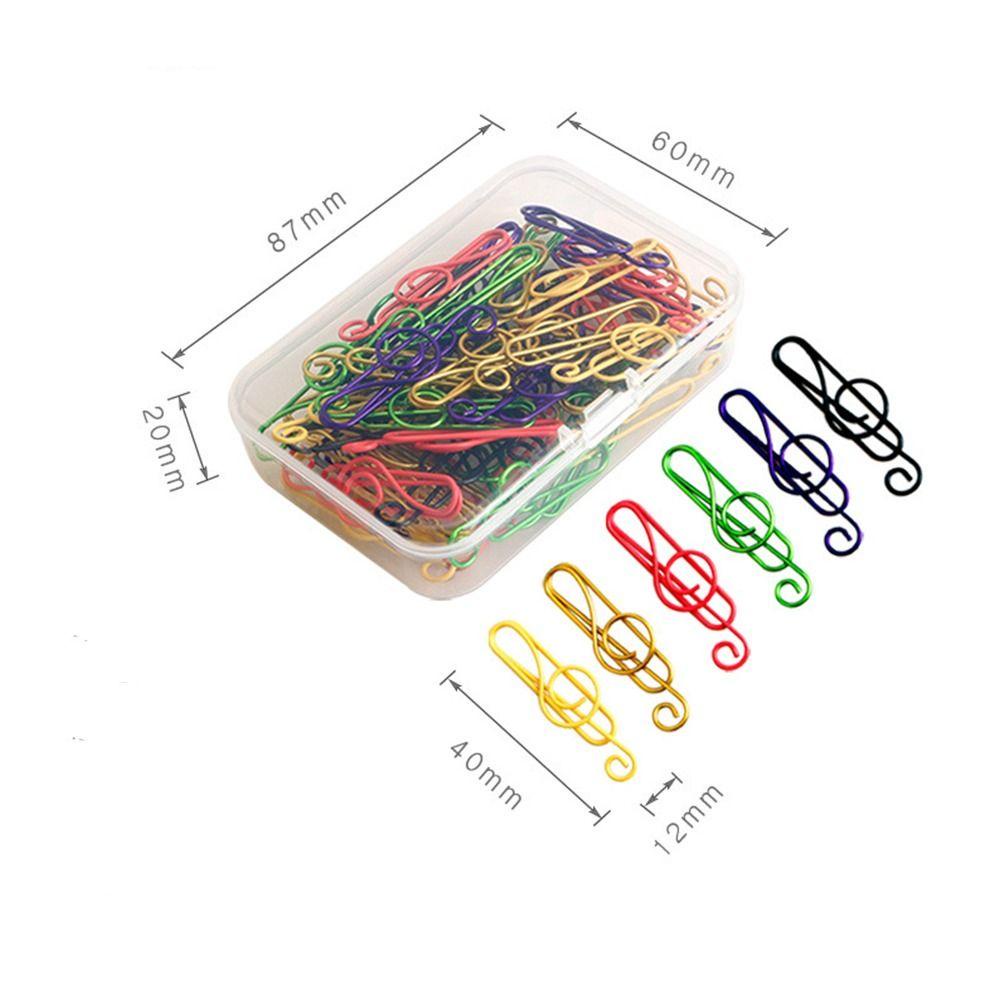 Nanas 50 Pcs Warna-Warni Klip Kertas Perlengkapan Sekolah Tangan Aksen Pemegang Logam Bookmark Planner Clips