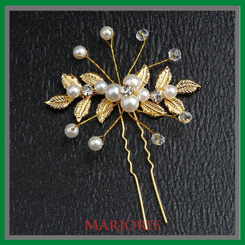 Hairpin Tusuk Konde Hairpiece Hiasan Sanggul Rambut Aksesoris Pengantin Bridal Wedding-MJD