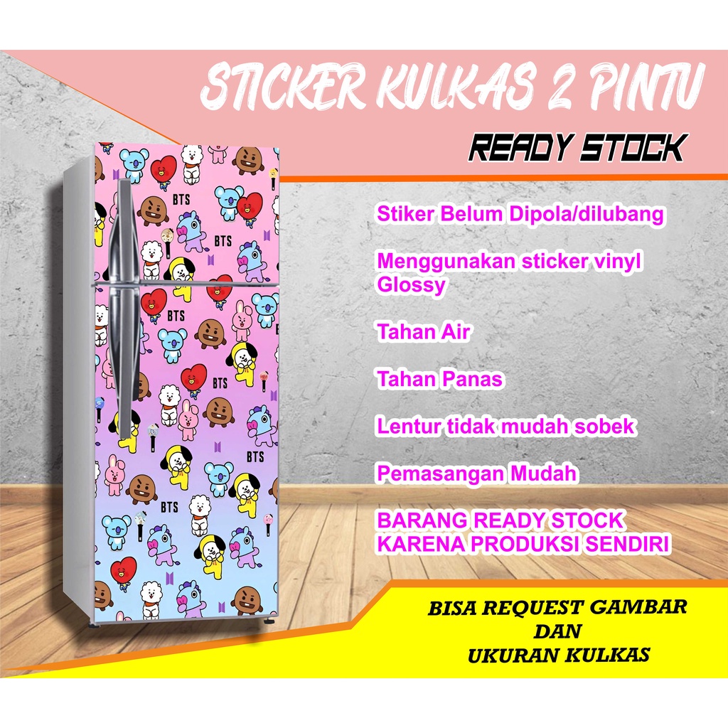 

STIKER KULKAS BTS 4 BAHAN VINYL, ANTI AIR, TAHAN PANAS, ANTI GORES BISA REQUEST GAMBAR WARNA DAN TULISAN FREE DESIGNSTIKER KULKAS BTS BAHAN VINYL, ANTI AIR, TAHAN PANAS, ANTI GORES BISA REQUEST GAMBAR WARNA DAN TULISAN FREE DESIGN