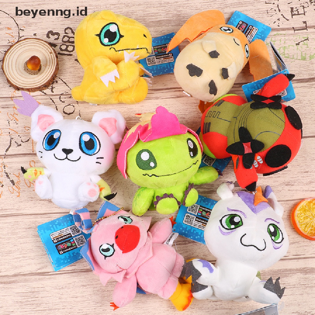 Beyen 1Pc 7jenis Digimon Mainan Boneka Plush Liontin Gantungan Kunci Mainan Hadiah Yang Indah Untuk Anak-Anak ID