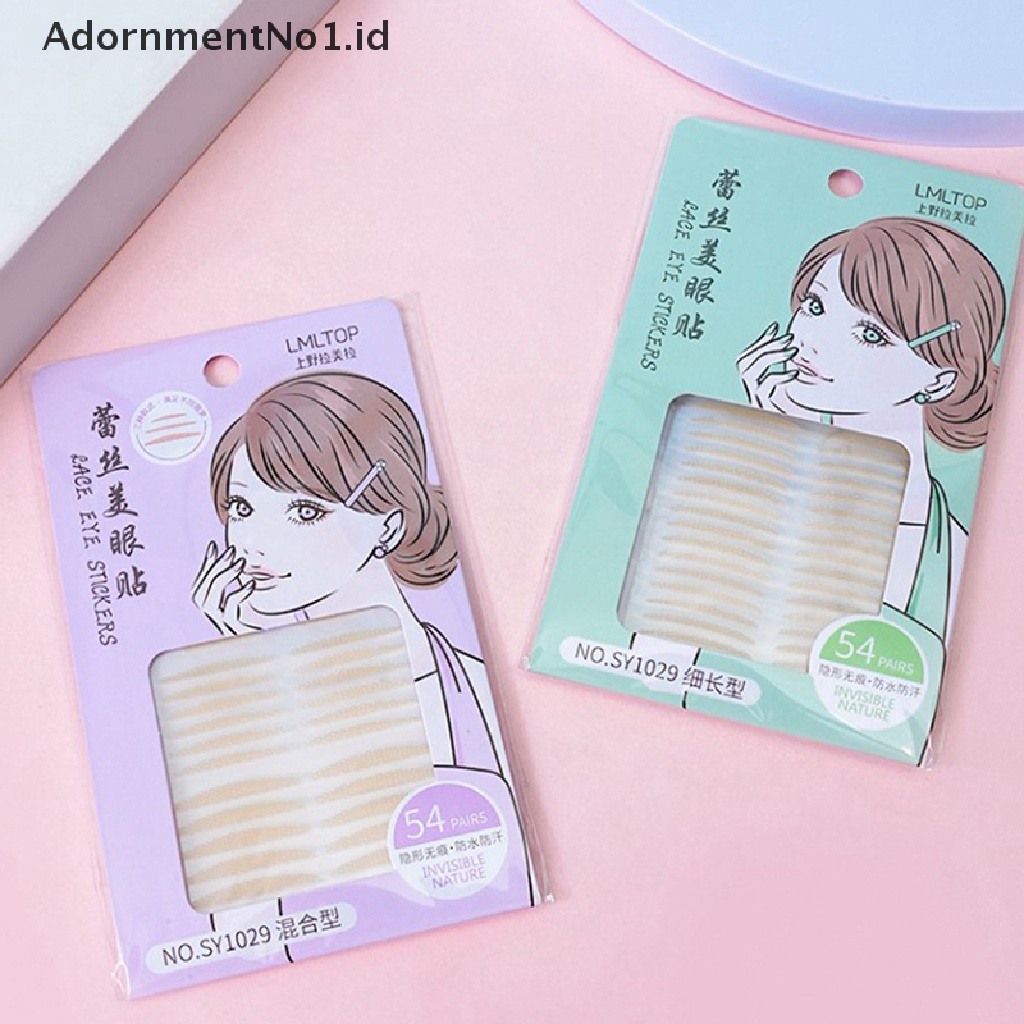 [AdornmentNo1] 54pcs Stiker Kelopak Mata Ganda Renda Mesh Beauty Eye Paste Untuk Anak Perempuan Eyes Make Up [ID]