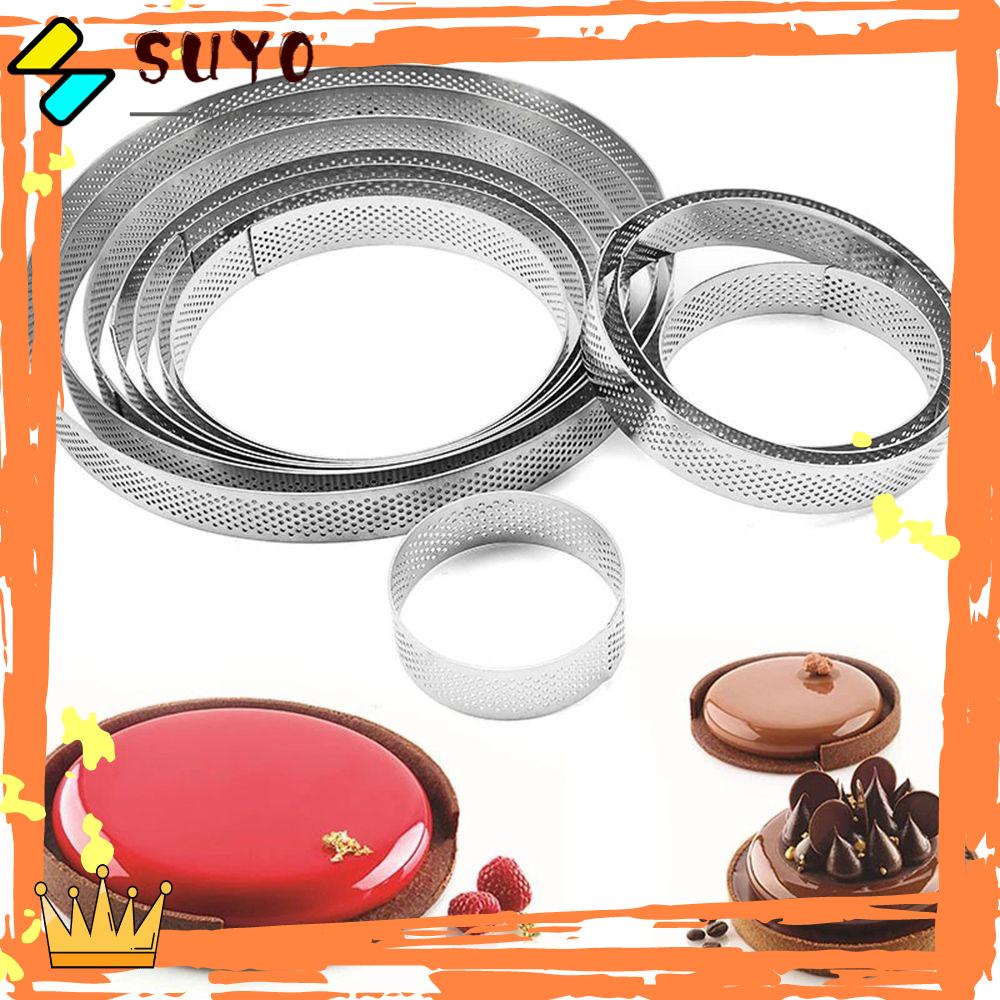 Suyo Cetakan Tartlet Bakeware Stainless Steel French Dessert Mousse Circle Mould