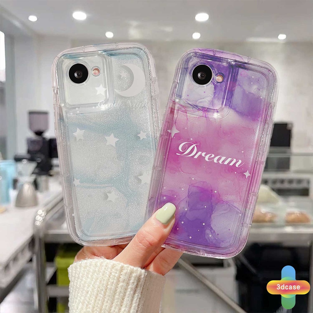 Soft Case Realme C30 C30S C33 C21 C31 C35 C25 C11 2021 C21Y C15 C20 C3 C12 C2 C25S 10 5S 5 5i 9i C17 7i C1 C25Y C2 C3i 6i C20A  Narzo 20 10 10A 20A 30A 50A 50i Prime Bening Shockproof Airbag Fantasi Lukisan Langit Berbintang Bulan Bintang Lembut TPU Cover