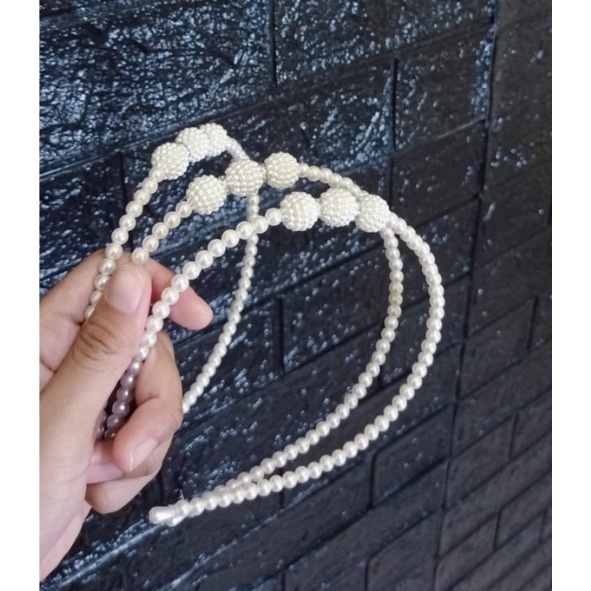 (ACC85) Bando Mutiara Korean Style Bando Rambut Pearl Mutiara Satuan