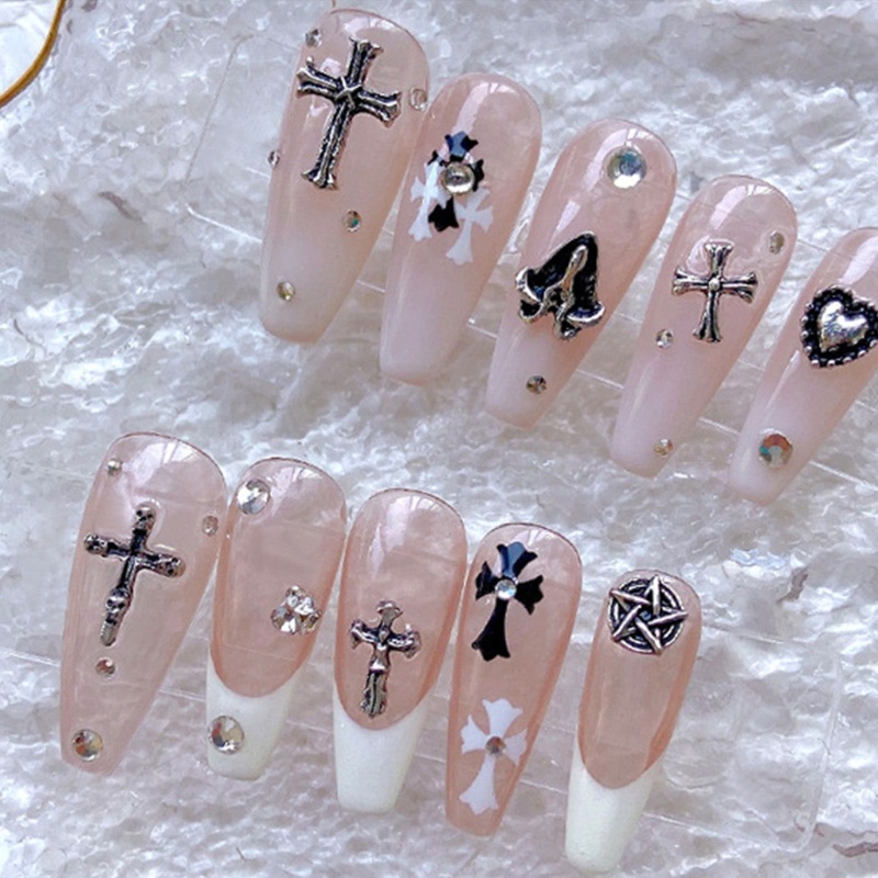 Siy Giwang Nail Art Alloy 3D Perlengkapan Kuku Paku Keling Untuk Dekorasi Nail Art DIY
