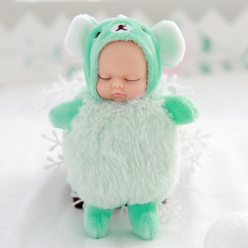 Boneka Liontin Bayi Lucu Mini Reborn Aman Lembut Tidur Anak Laki-Laki Lembut Newborn Manusia Hidup