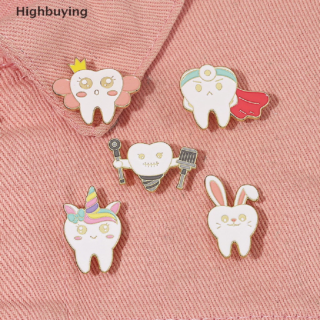 Hbid Kesehatan Mulut Enamel Pin Kerah Lencana Gigi Bros Fashion Perhiasan Aksesoris Hadiah Glory