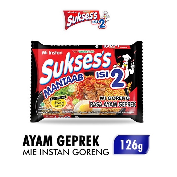 

MIE SUKSESS ISI 2 Suksess Mie Instan Goreng Ayam Geprek 126 gr ORIGINAL