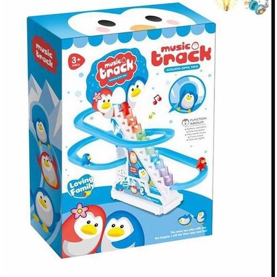 Mainan Anak Jolly Penguin Pinguin Track Racing Balap Naik Tangga SNI / Mainan Anak Laki Laki / Mainan Anak Perempuan Murah