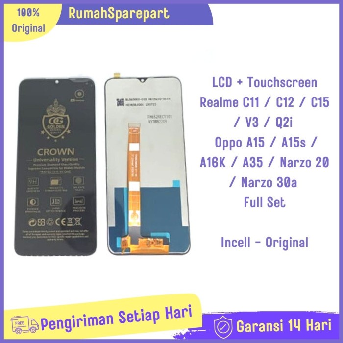 Lcd Lcd Realme C11 / C12 / C15 / Oppo A15 / Narzo 20 / 30 Ori Full Set