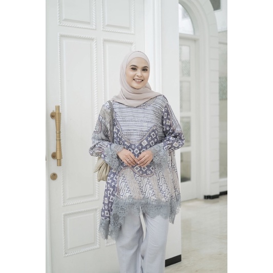 Setelan Pakaian Batik Viscose Celana Kulot Modern Kondangan Pesta Jumbo Premium