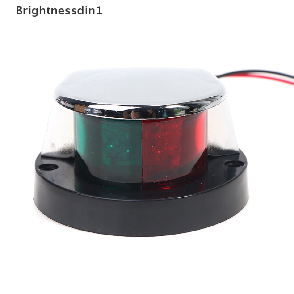 [Brightnessdin1] Lampu Perahu Merah &amp; Hijau 12V LED Busur Lampu Navigasi Lampu Sinyal Pelayaran Butik