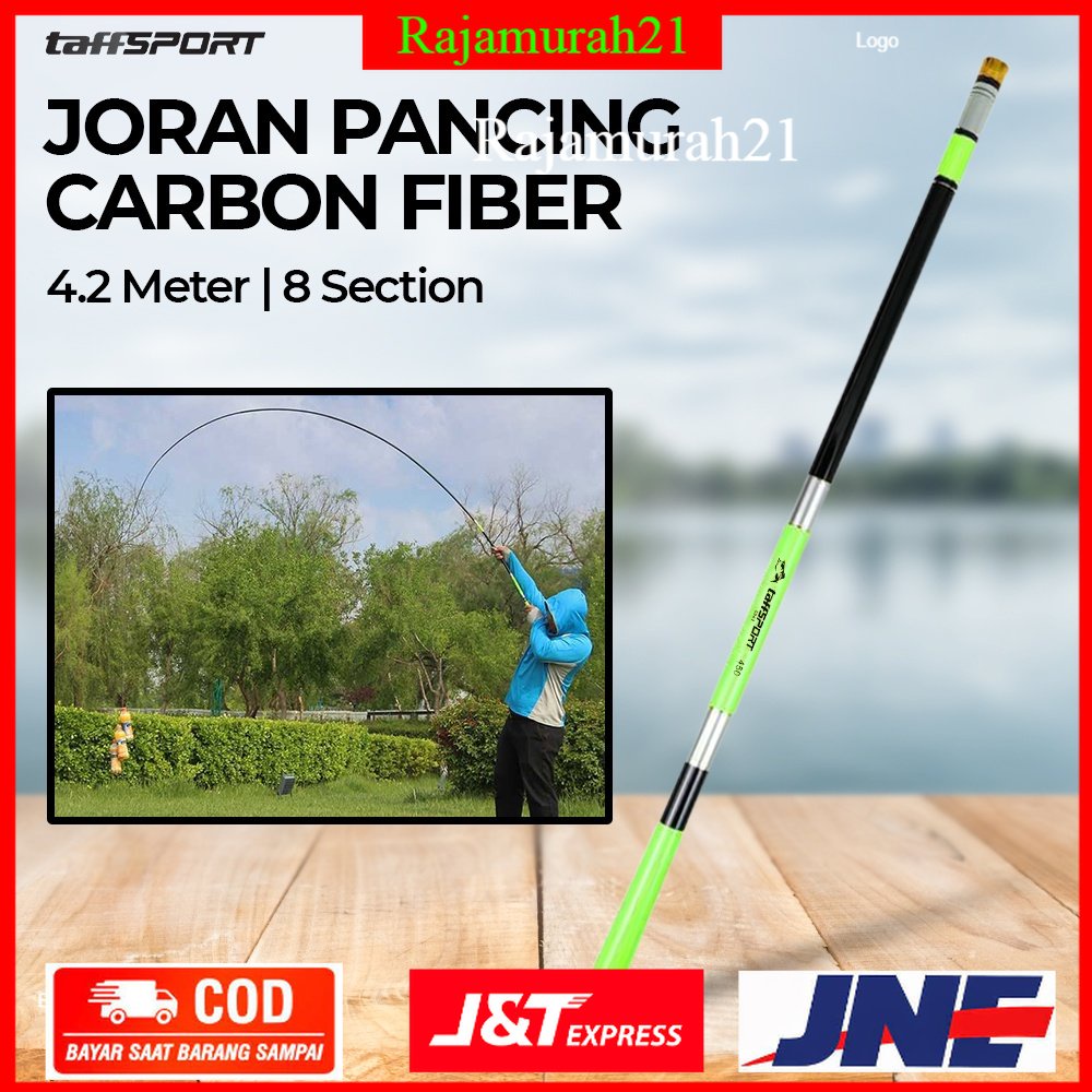 TaffSport Joran Pancing Carbon Fiber Stream Fishing Rod 6.3M/5.4M/4.5M/3.6M - 7RTH6WXX
