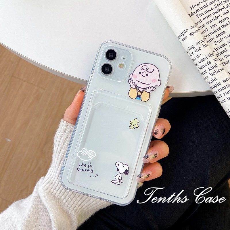 IPHONE Kompatibel Untuk Iphone14 13 12 11 Pro Max X XR Xs Max8 7 Plus SE 2020 Merek Fashion Carttons Kartu Paket Ponsel Case Bening Soft Cover