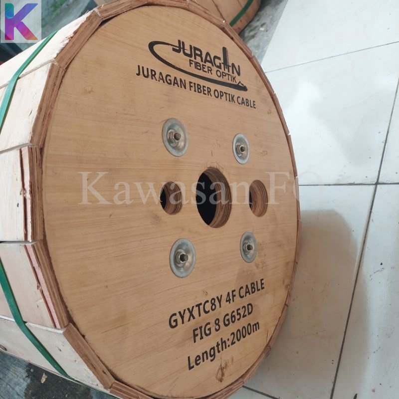 KU 4 Core Fig8 G652D /Kabel FO Bulat 4 Core Figure 8 Panjang 2km