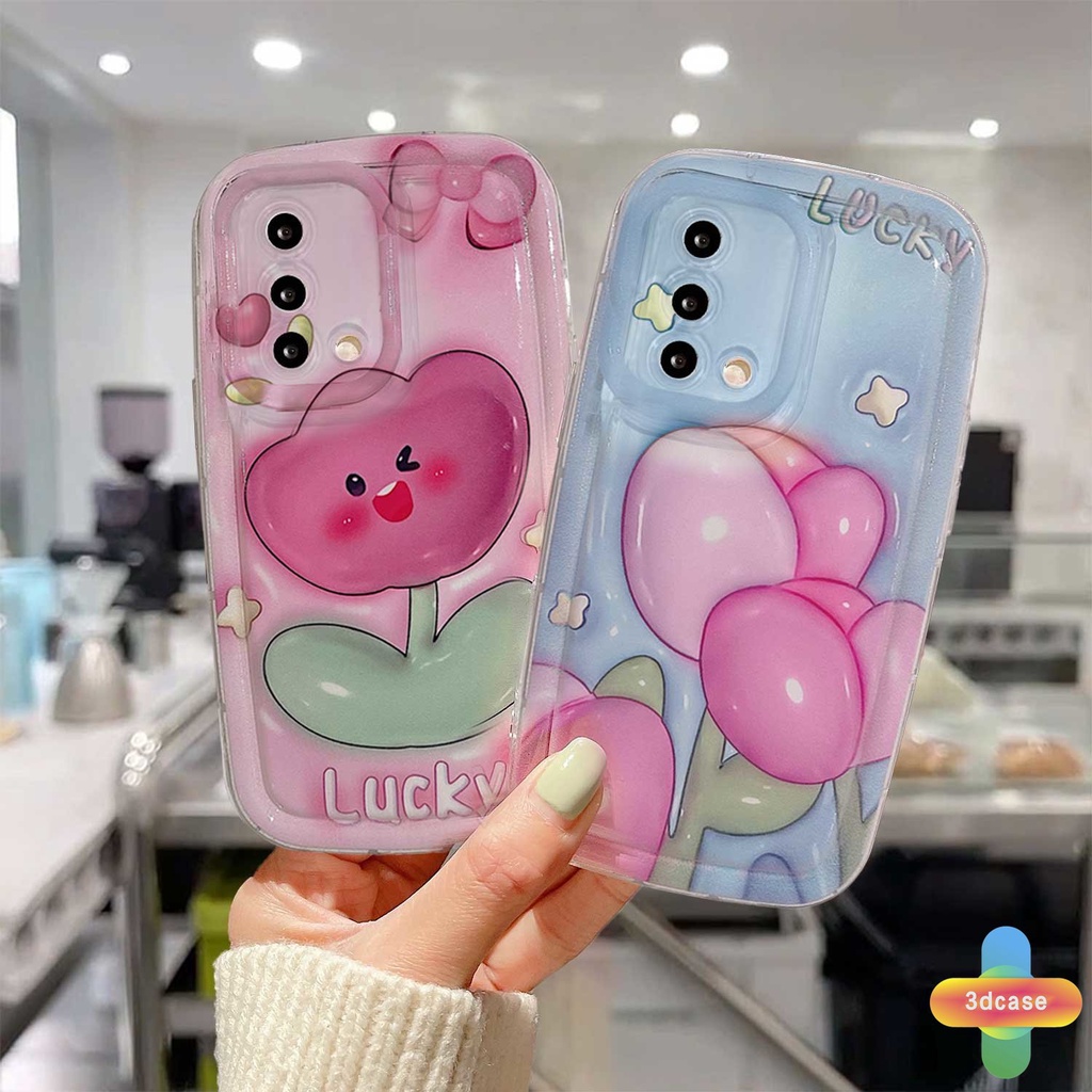 Casing OPPO A96 A76 A16 A17 A17K A15 A57 A53S A16S A77 A57S A57E A11S A54 A5S A3S A95 A55 A7 A5 A9 A31 A53 A33 2020 A77S A12 A12S A1K A16E A16K A54S Reno 7 7Z 8Z 5 4 6 8 5F 5K 4F 4 5 06 Lite A74 A15S A52 A11K Lovely Tulips Transparent Case