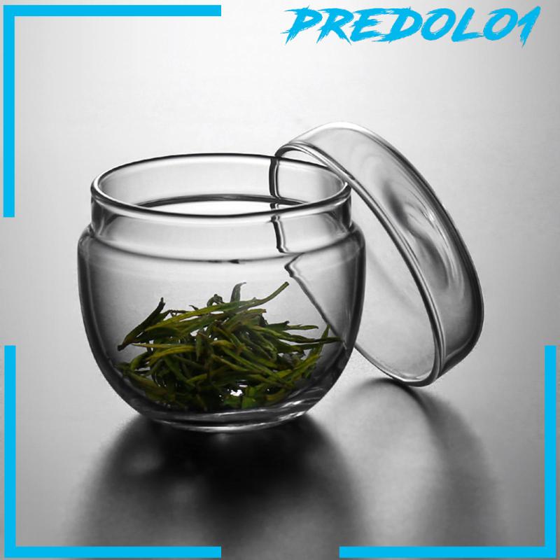 [Predolo1] Tea Canister Glass Dispenser Teh Dengan Tutup Untuk Meja Kantor Refridgerator