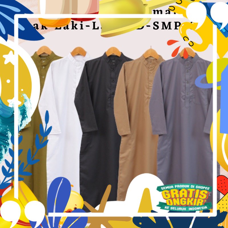 Hits trend / JUBAH ANAK LAKI-LAKI , GAMIS PRIA REMAJA , BAJU KOKO JUBAH SD-SMP-SMA ( TYB 03 )