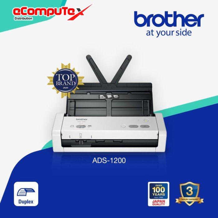 SCANNER BROTHER ADS-1200 / SCANNER ADS1200 25PPM WIFI ADF 20 - GARANSI RESMI