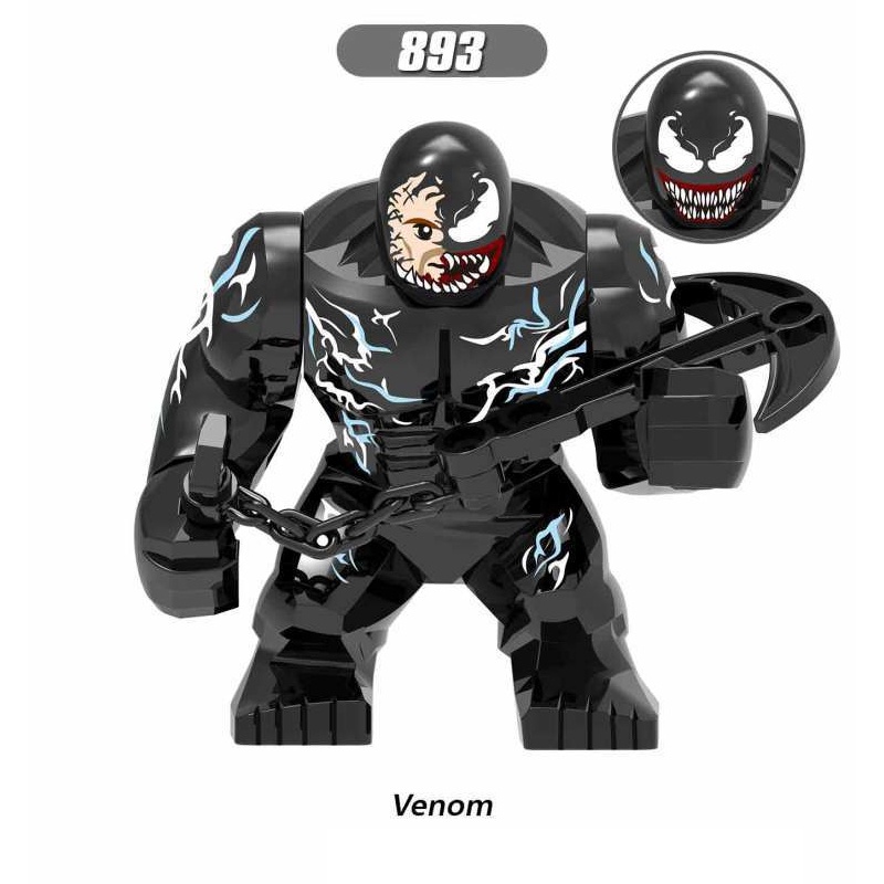 Venom Boneka Mini Venom Berbagai Bentuk Agen Serum Riot Puzzle Rakitan Mainan Blok Bangunan