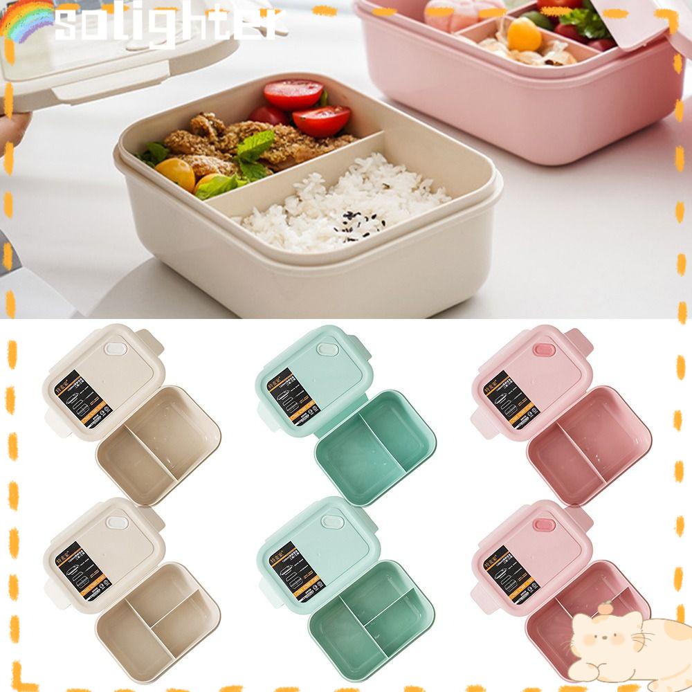 SOLIGHTER Lunch Box Microwavable for Students Office Workers With Spoon Food Containers