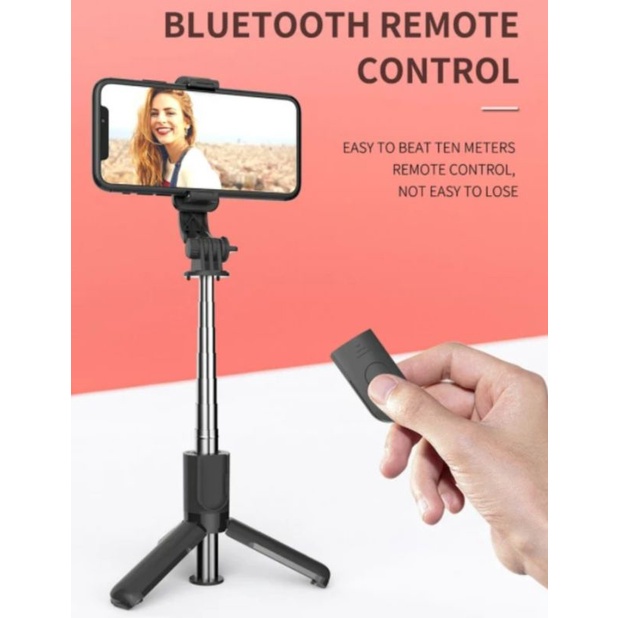 tongsis tripod selfie wireless R1 tripod tongsis remot bluetooth wireless selfie stick tripod