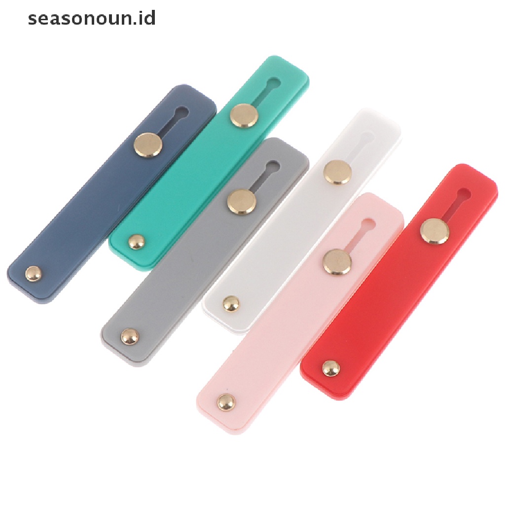 Seasonoun Universal Silicone Finger Grip Ring Stand Holder Untuk Handphone Tablet.