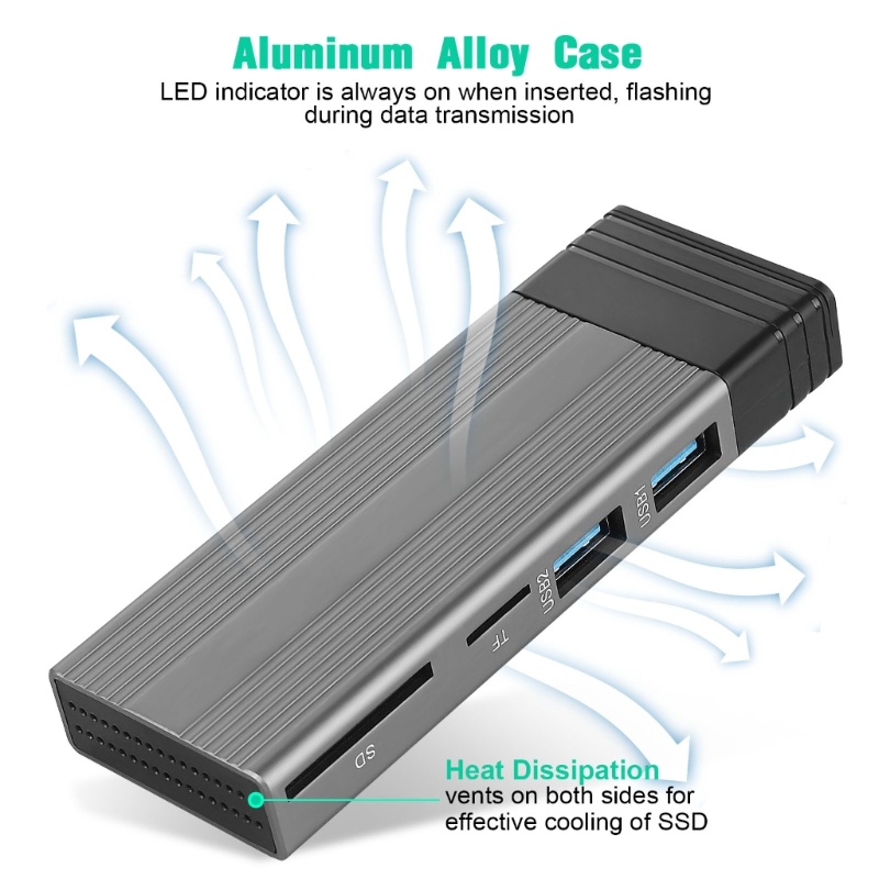 Zzz Hard Drive Case Dual-Protokol M2 NVMe SSD Case SSD Kotak Kandang M2 Ke Type-C SSD Enclosure Case Pengganti