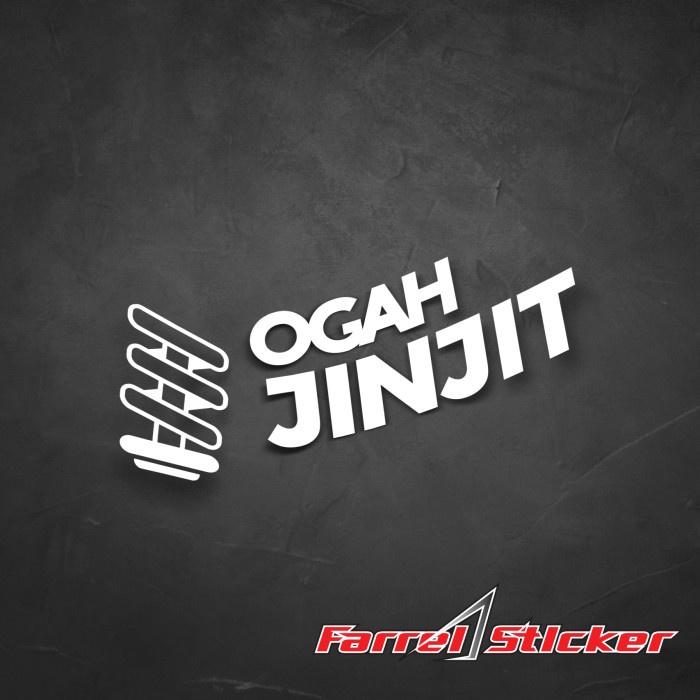 Stiker Sticker Ogah Jinjit cutting - Putih