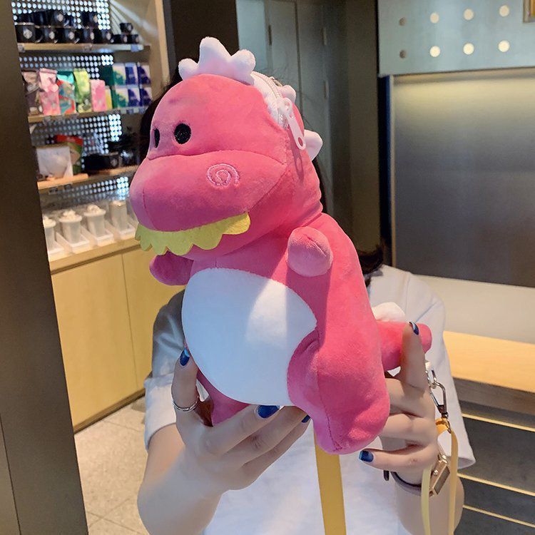 BAJ Tas Dino Tas Selempang Anak Wanita Boneka Dinosaurus Import Boneka SELEMPANG Kartun Bahan Plush Bag Tas Dino Jepang Korea Hadiah Wanita Cewe TF096