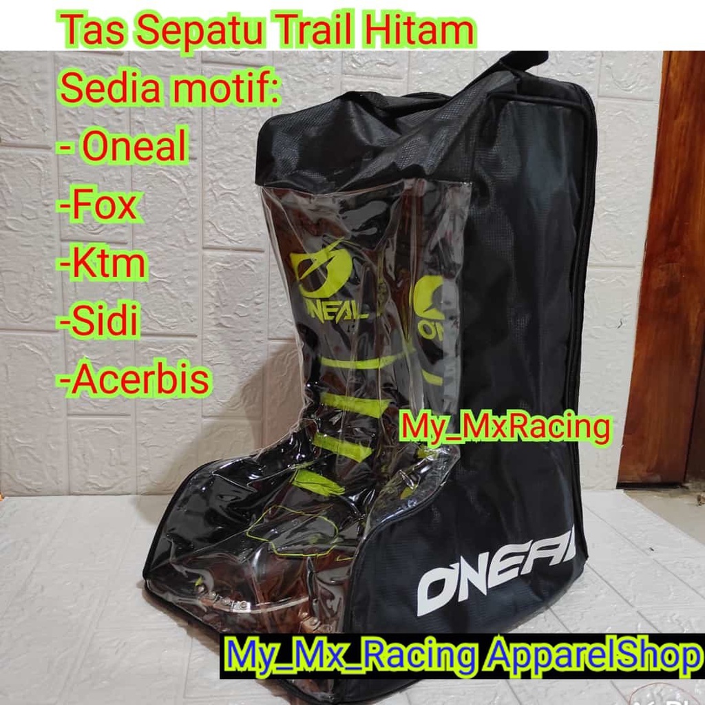 sepatu trail cross plus tas buat sepatu bonus sarung tangan satu set sepatu trabas or adventure dan tas satu set cocok dan keren sepatu gunung BLACK BEST SELLER