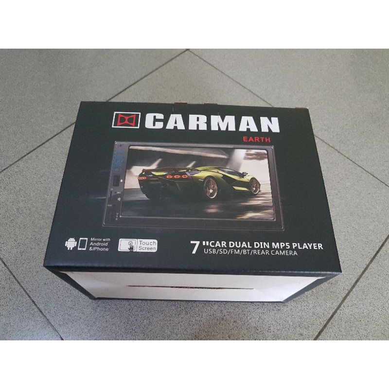 MEDANTEKNIK88 Head Unit Double Din MP5 7 inch MirrorLink Full Glass Deckless Carman Deckles Carman D