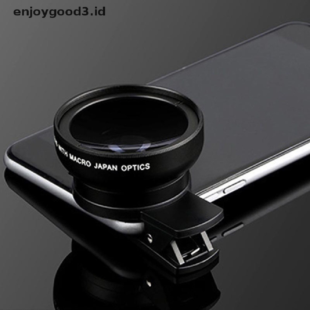 [Rready Stock] Lensa Handphone 2in1 0.45x Sudut Super Lebar 10x Lensa Kamera Macro HD (ID)