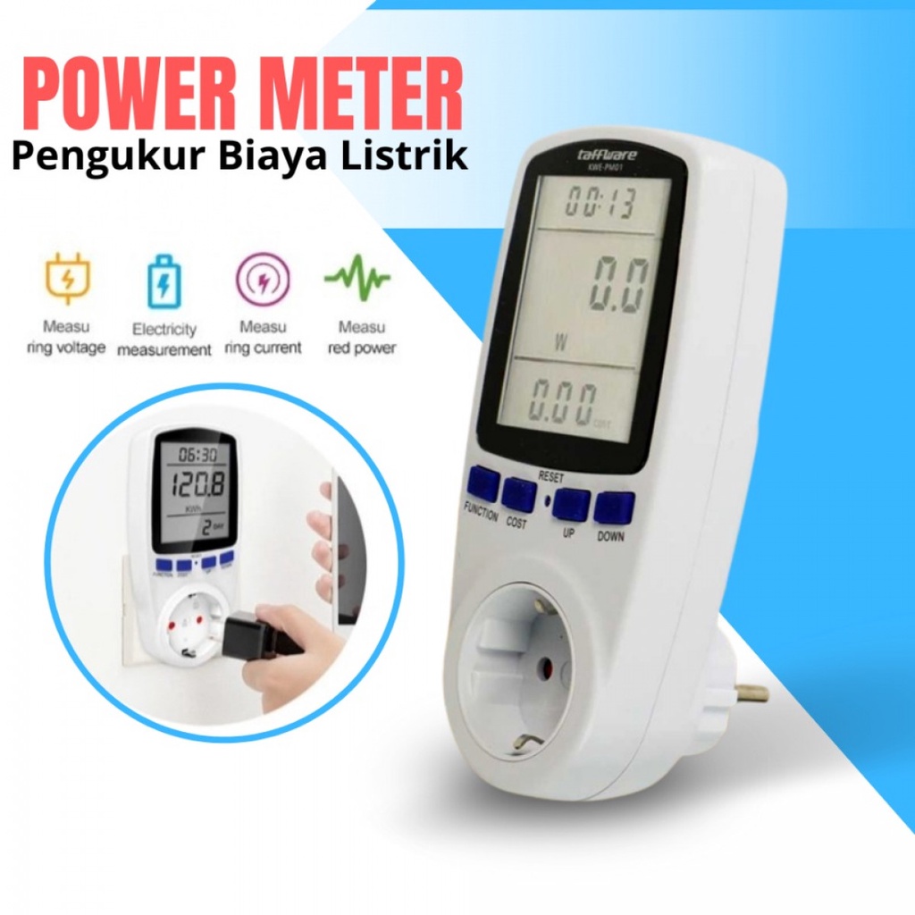 Taffware kwh meter token listrik digital multifungsi