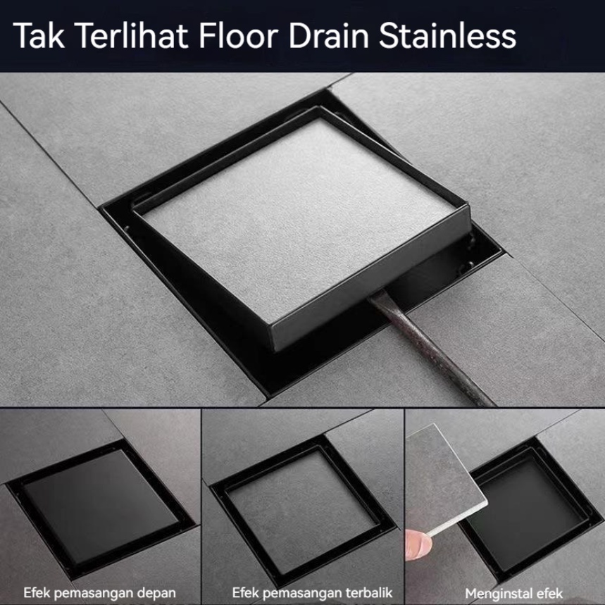 【Ready Stock】 Floor Drain Anti Bau/Floor Drain Stainless Saringan /Floor Drain Stainless Anti Serangga/Smart Drain Stainlees/Sus 304 Tile Insert Saringan