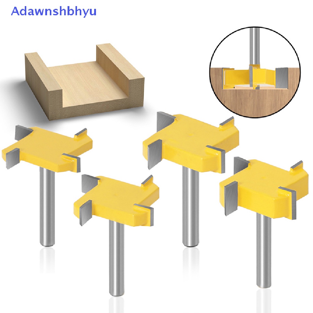 Adhyu 6mm Shank Flush trim bit Z4 Milling Straight Edge Slotg Milling Cutter ID