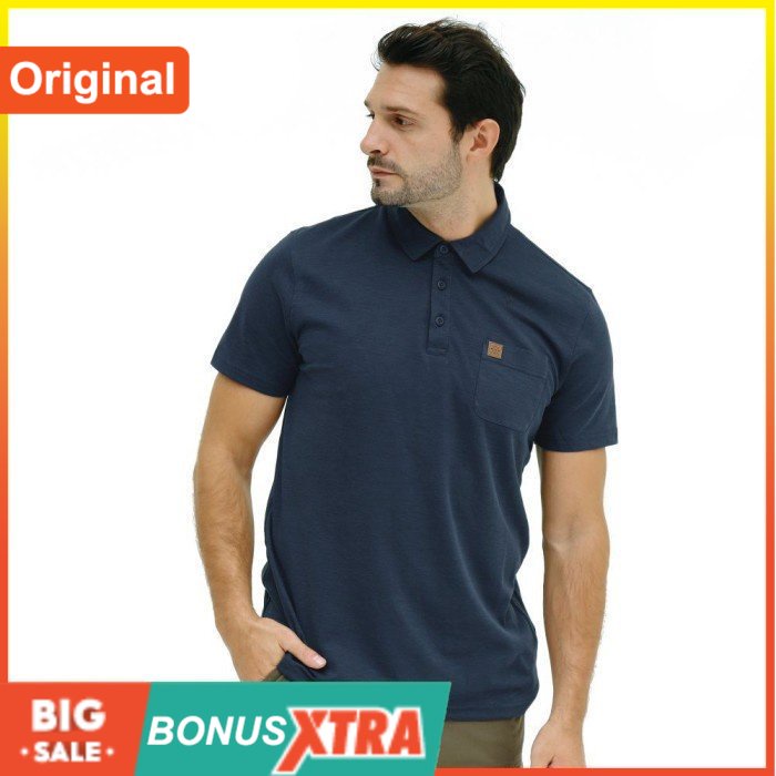 Kaos Polo EIGER1989 MILESTONE 1.0 POLO SHIRT 91000 7164 NavyBlack Original