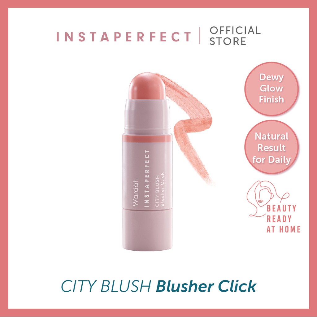 Rumah Cantik 354 Wardah Instaperfect CITY BLUSH Blusher Click 5.6 g - Blush On (Hasil Natural Glow)