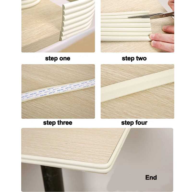 (BISA COD) FTIHSHP Lovyno Bumper Pinggiran Meja Table Edge Corner W Shape 76mm - L-8104