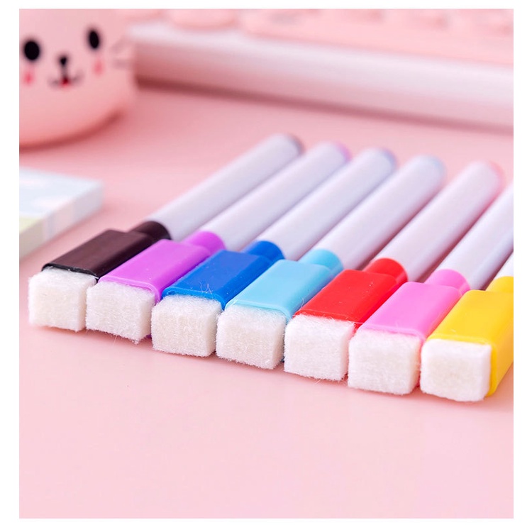 T&amp;Y Spidol Papan Tulis White Board Sepidol Mini Warna Warni Penghapus Wipe And Clean Whiteboard Marker Anak Anak Spidol Kecil 2 IN 1 Murah import