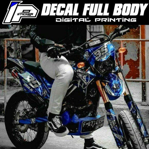 DECAL STIKER STICKER KLX D-TRACKER COSTUM HOLOGRAM